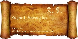 Kajári Veronika névjegykártya