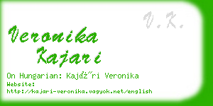 veronika kajari business card